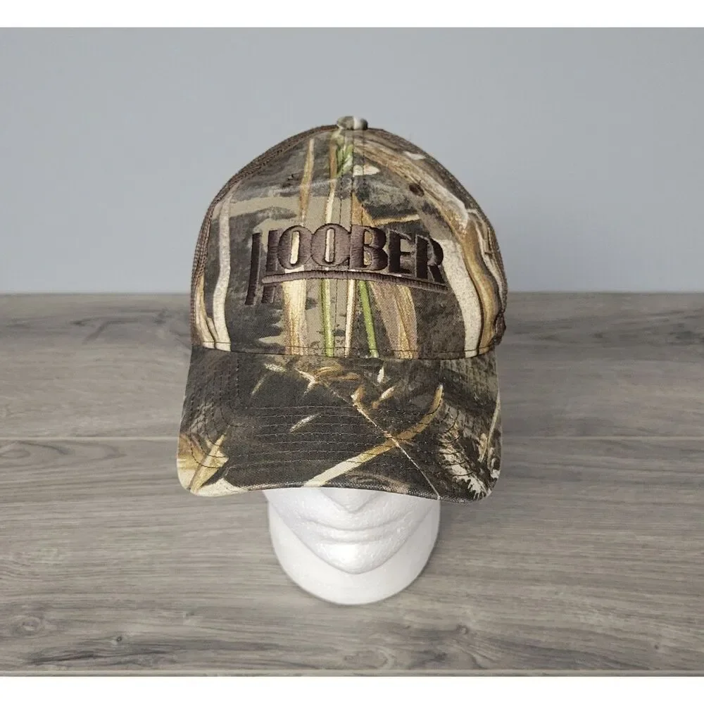 Bretmor Headwear Mens Hoober Camouflage Trucker Strapback Hat American Flag